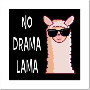 No Drama Lama Funny Gift Posters and Art